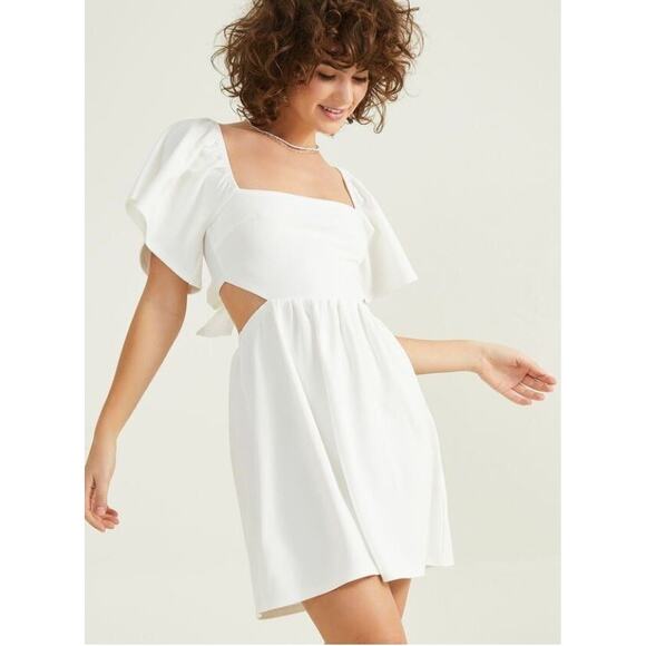 Women's NWT Altar'd State Floral Boho Mini Dress Side Cut-Outs, Size Small - Picture 4 of 4
